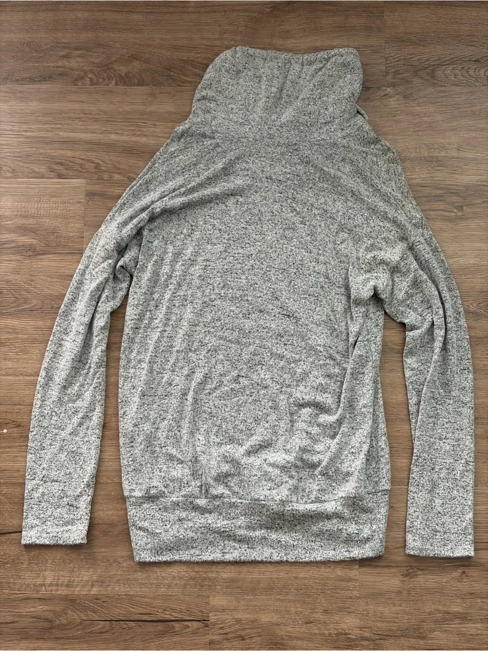 Green Envelope Gray Marled Cowl Neck Lightweight Sweatshirt Size S